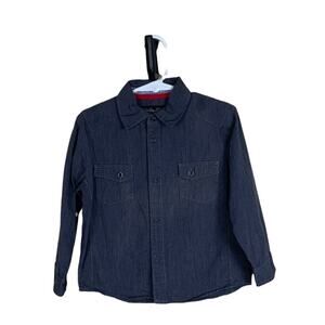 Sovereign Codes Morgan Long Sleeve Front Snap Indigo Chambray Shirt Size 3 T